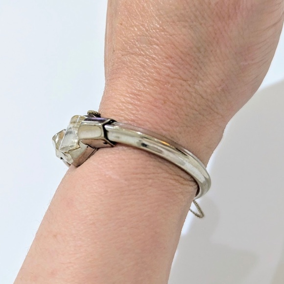 Vintage BENRUS Petite Silver Ladies Wind-Up Wrist Watch Bracelet 10K Gold filled - Picture 5 of 14